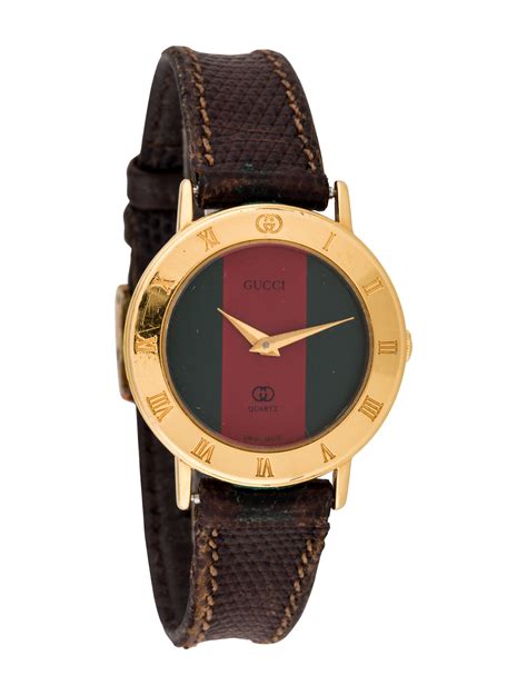 red leather gucci watch|gucci leather watch bands women.